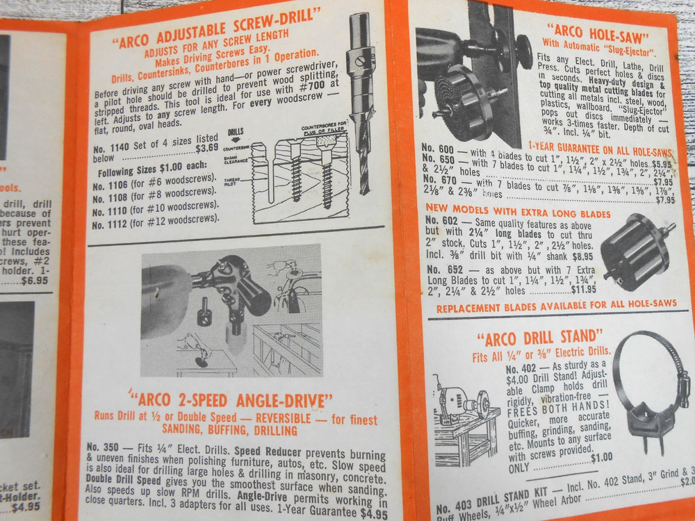 VTG Arco Do It Yourself DIY Workshop Tools Information Brochure Catalog