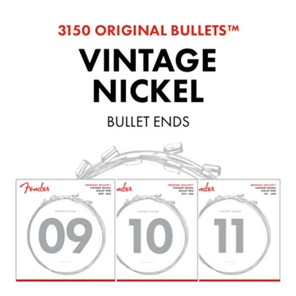 Fender 3150L Original Bullets Electric Guitar Strings Set - LIGHT 9-42