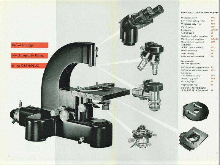 Leitz Ortholux Microscope Interchangeable Accessories Manual on CD