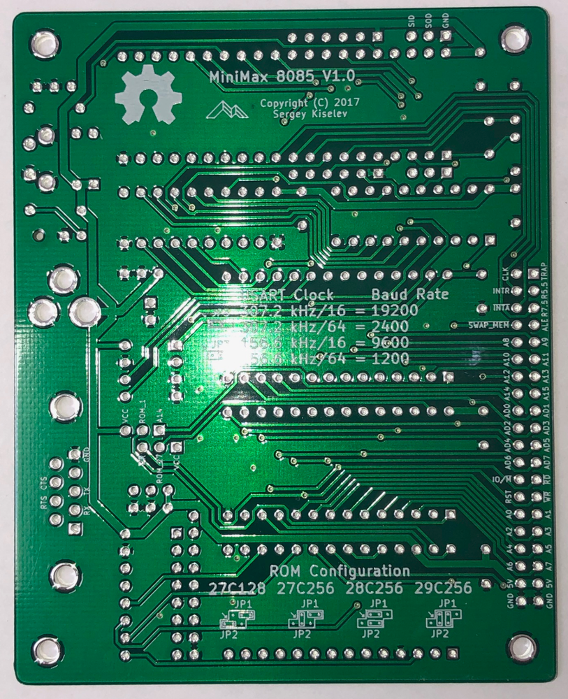 MiniMax 8085 Single Board Computer PCB