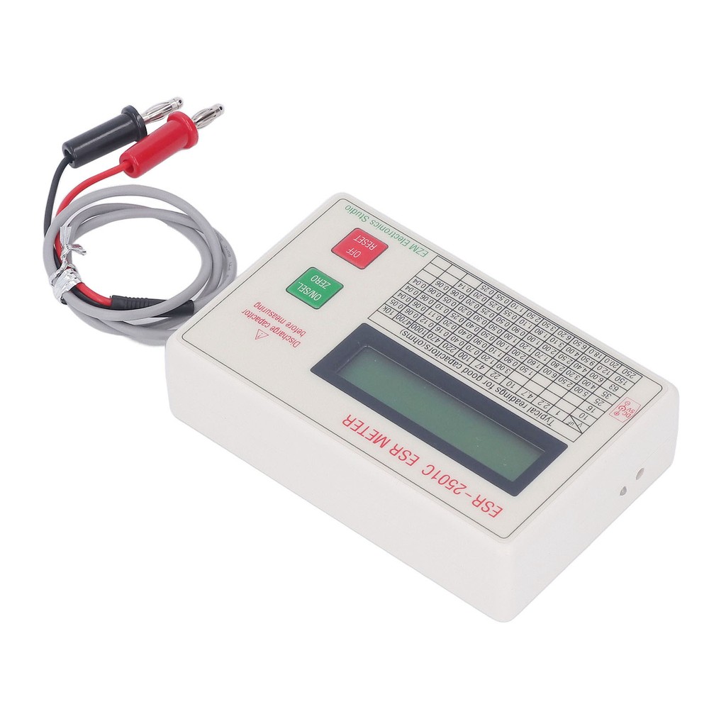 Handheld ESR Capacitor Tester Smart Shutdown Function ABS Capacitance Meter