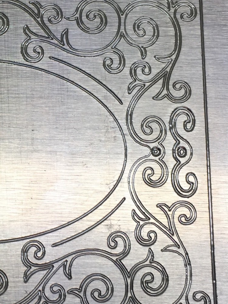 MASTER HEIRLOOM SCROLL WORK SOLID BRASS ENGRAVING PLATE FOR NEW HERMES FONT TRAY