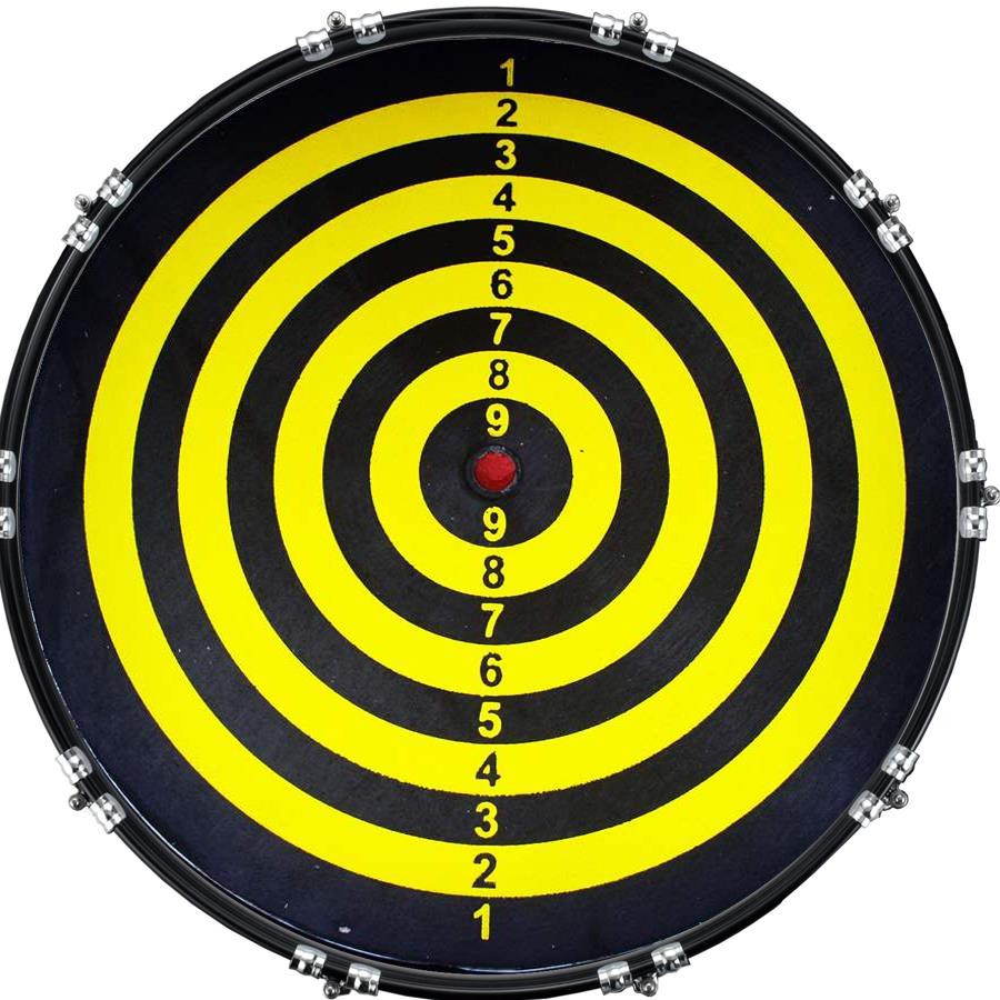 20" Custom Bass Kick Drum Front Head Graphic Graphical Target 2