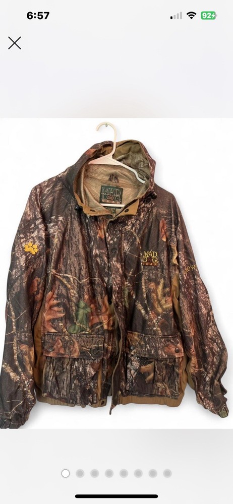 Camo Jacket Large Mesh Lining Rain Hunt Realtree