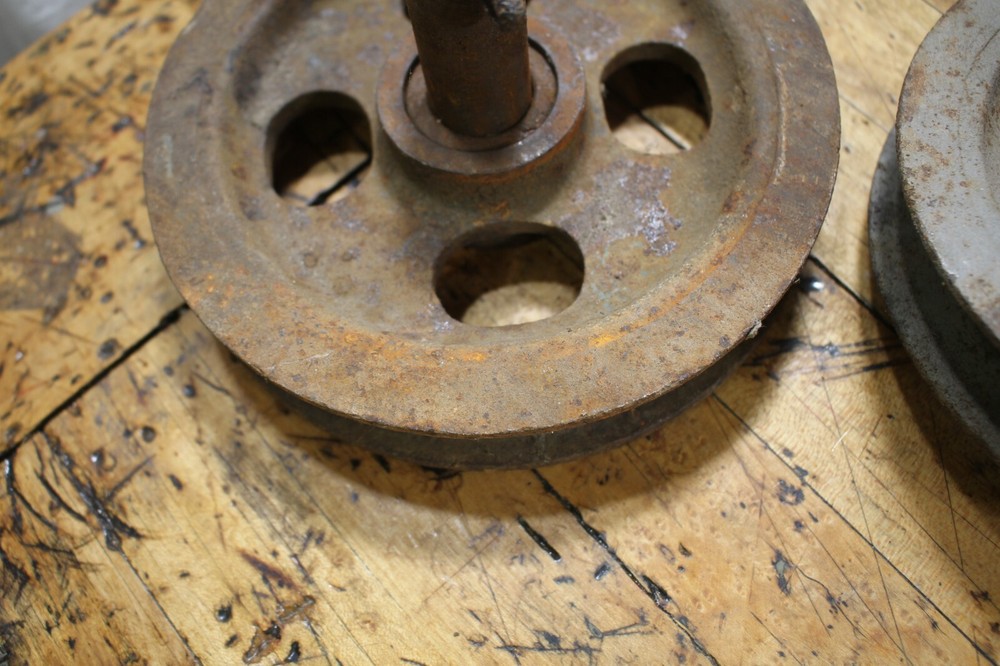 Cast Iron Antique 7" PULLEYS, cable