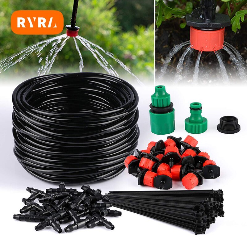50M-5M Drip Irrigation System Automatic Watering Hose Micro Drip Watering Kits