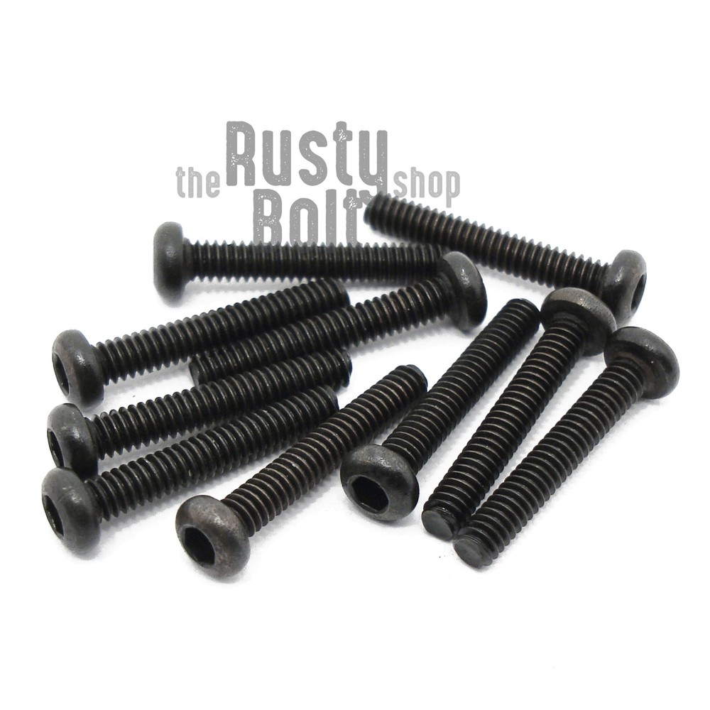 M2 x 12mm, Socket Button Head Screws, 10.9 Steel, Black