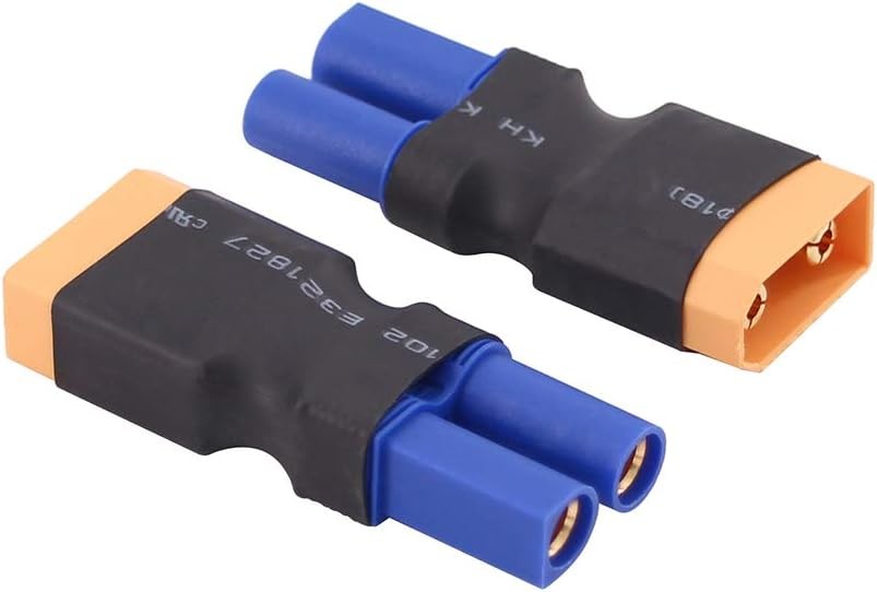 2-Pack XT90 to EC5 Female Connector Adapter - XT90/EC5 Compatibility