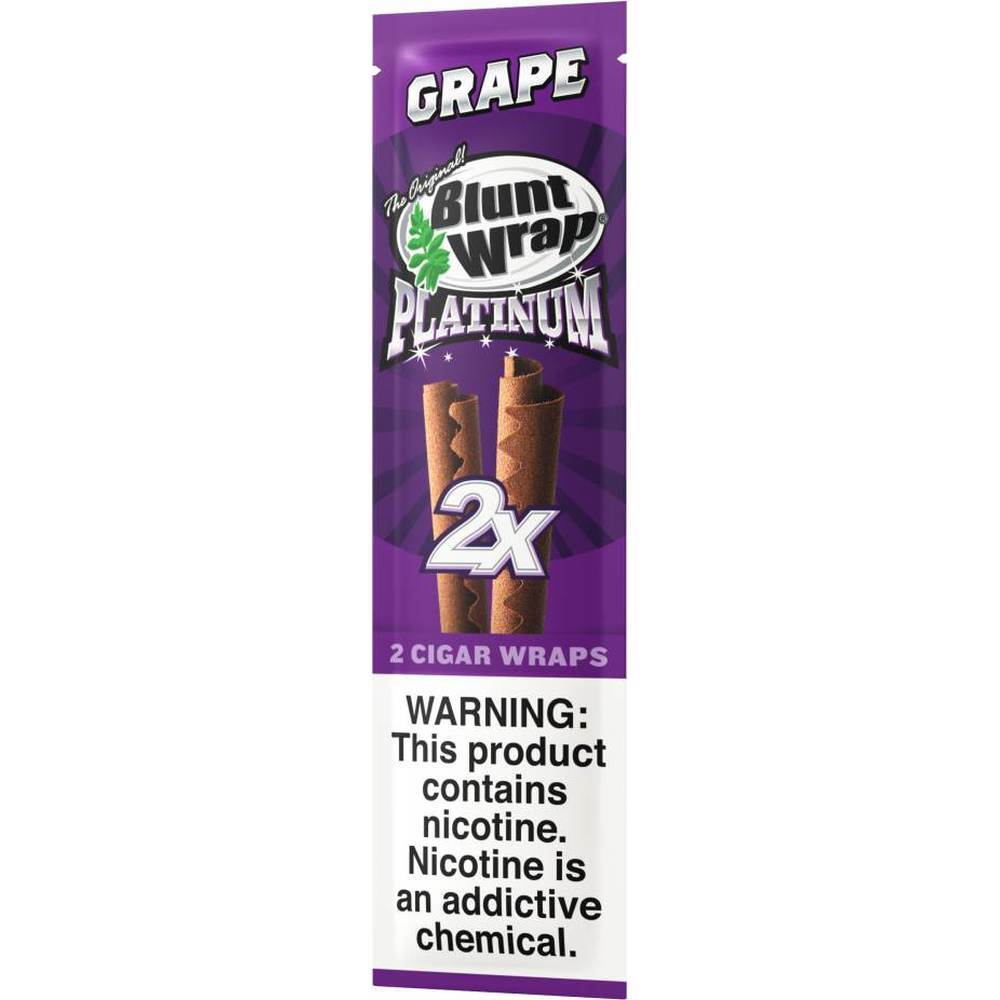 Double Platinum Wraps - Grape Flavor Wraps - 25 Pouches (2 Per Pack)