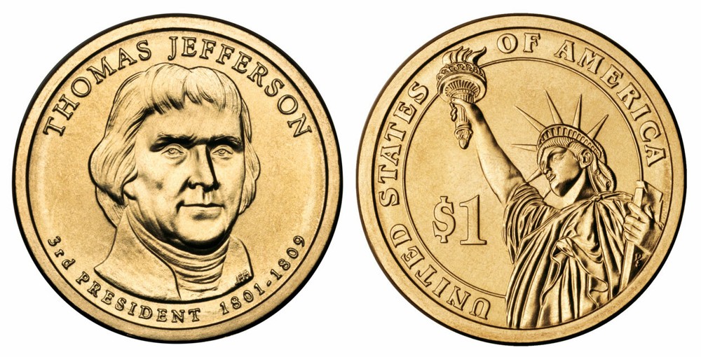 2007-P  THOMAS JEFFERSON  PRESIDENTIAL COIN