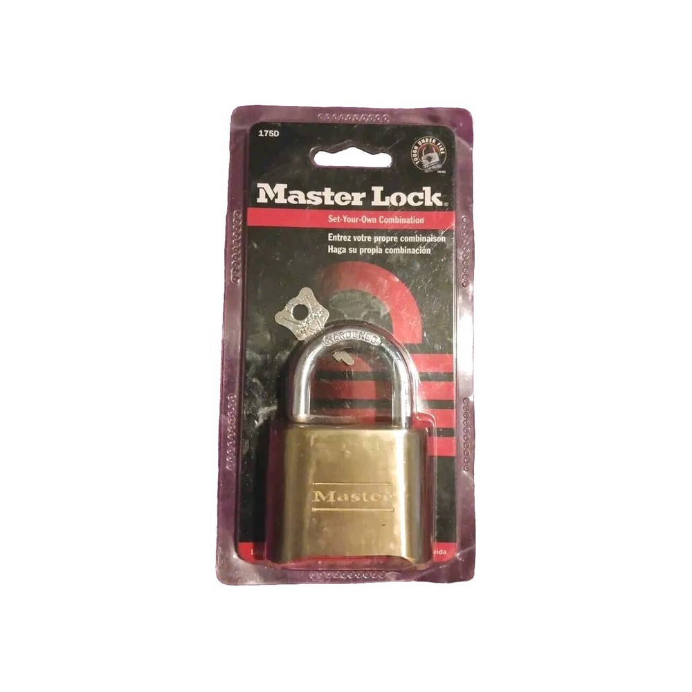 MASTER LOCK COMBINATION PADLOCK 1" SHACKLE 175D RESETTABLE COMBO NIP