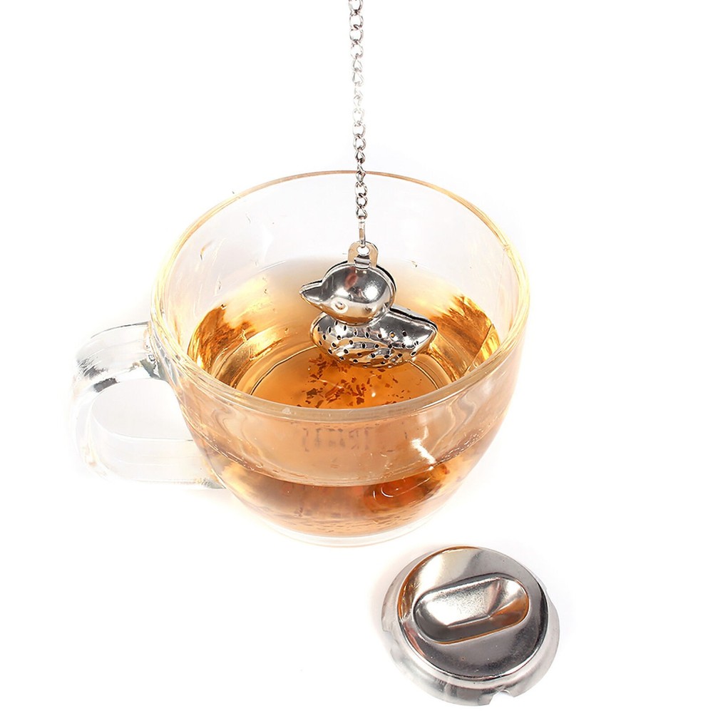 Stainless Steel Loose Tea Leaf Infuser Ball Strainer Filter Diffuser Herbal Duck
