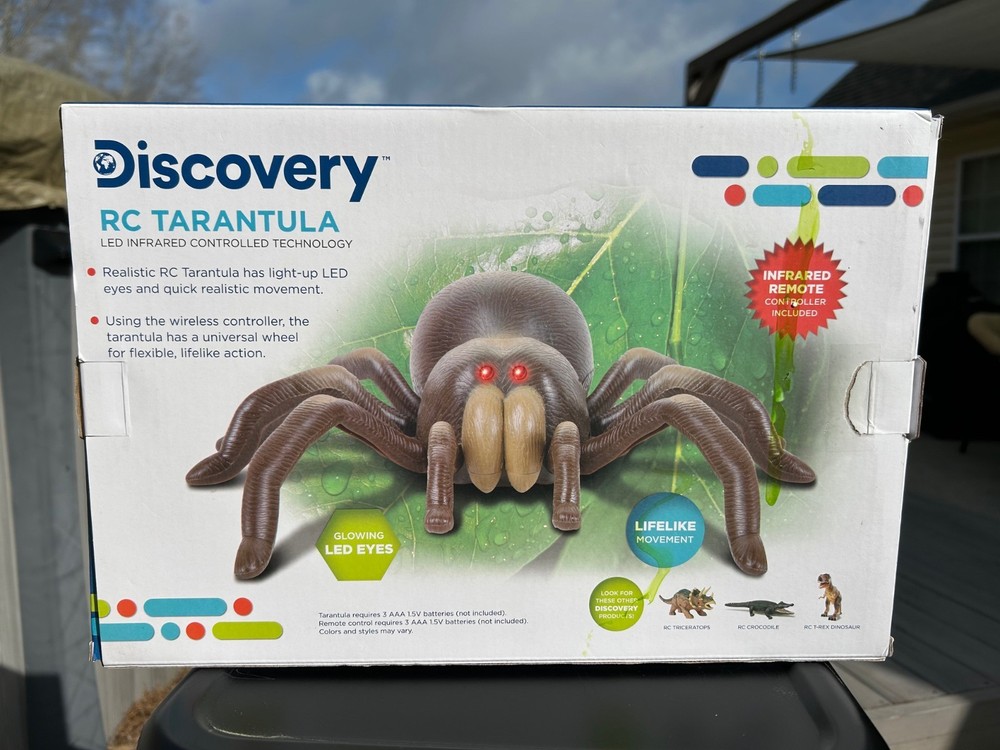 Discovery~RC Tarantula~Glowing Red Eyes~LED Infared Controlled Technology