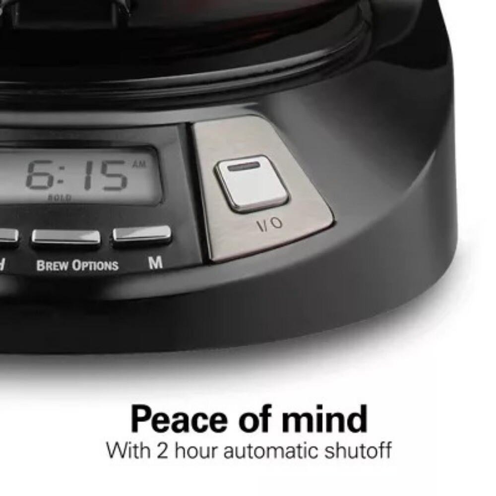 12 Cup Programmable Coffee Maker - Black - 46290: Drip Coffee Machine