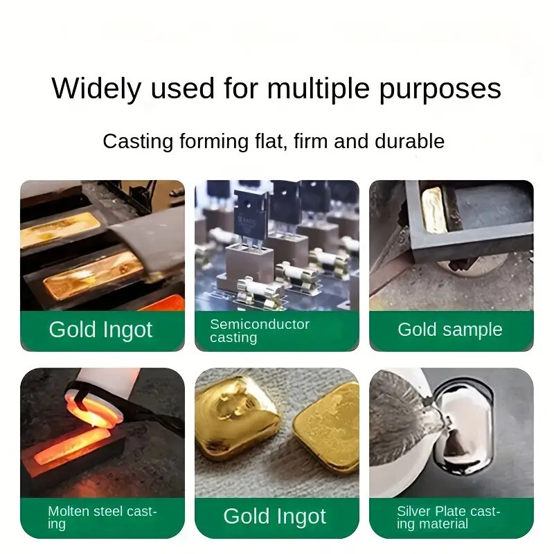 Graphite Ingot Casting Mold Combo Mold for Melting Refining Gold Silver Copper