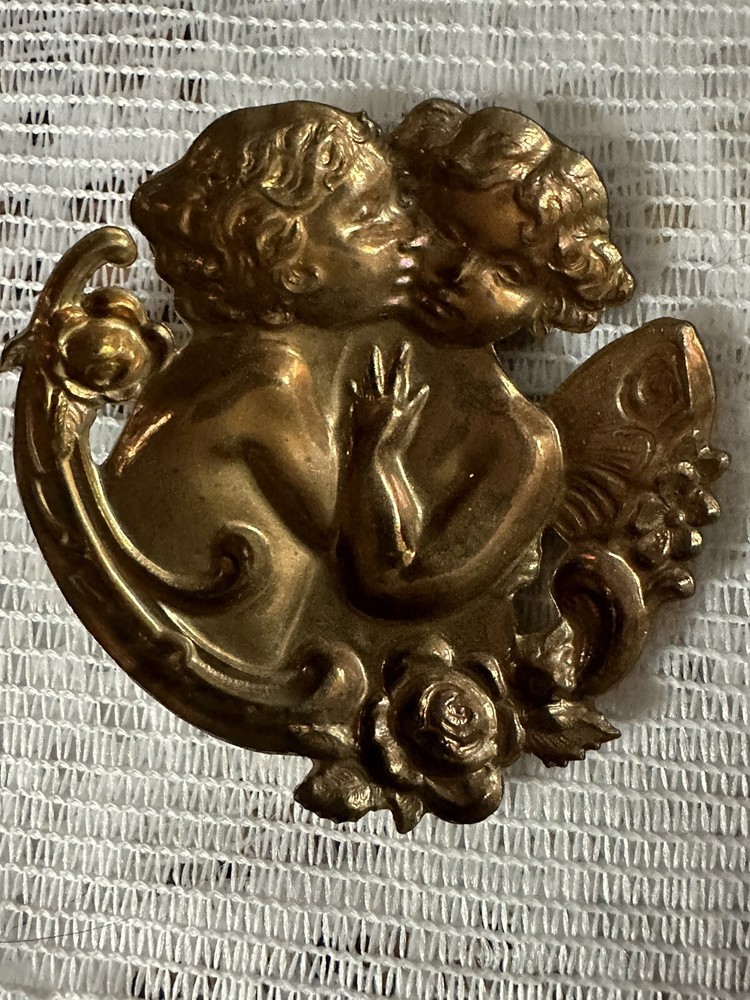 Victorian Brass Stamping Angels Cherubs For craft