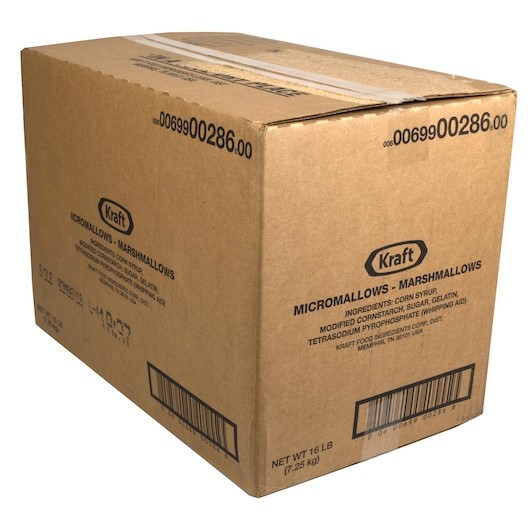 Kraft Micro Marshmallow Bulk, 16 Pound, 1 Per Case
