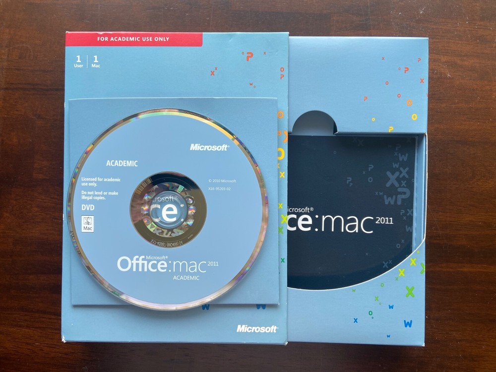 Microsoft Office University 2011 Mac Full Version Academic WPXO - w/ Key