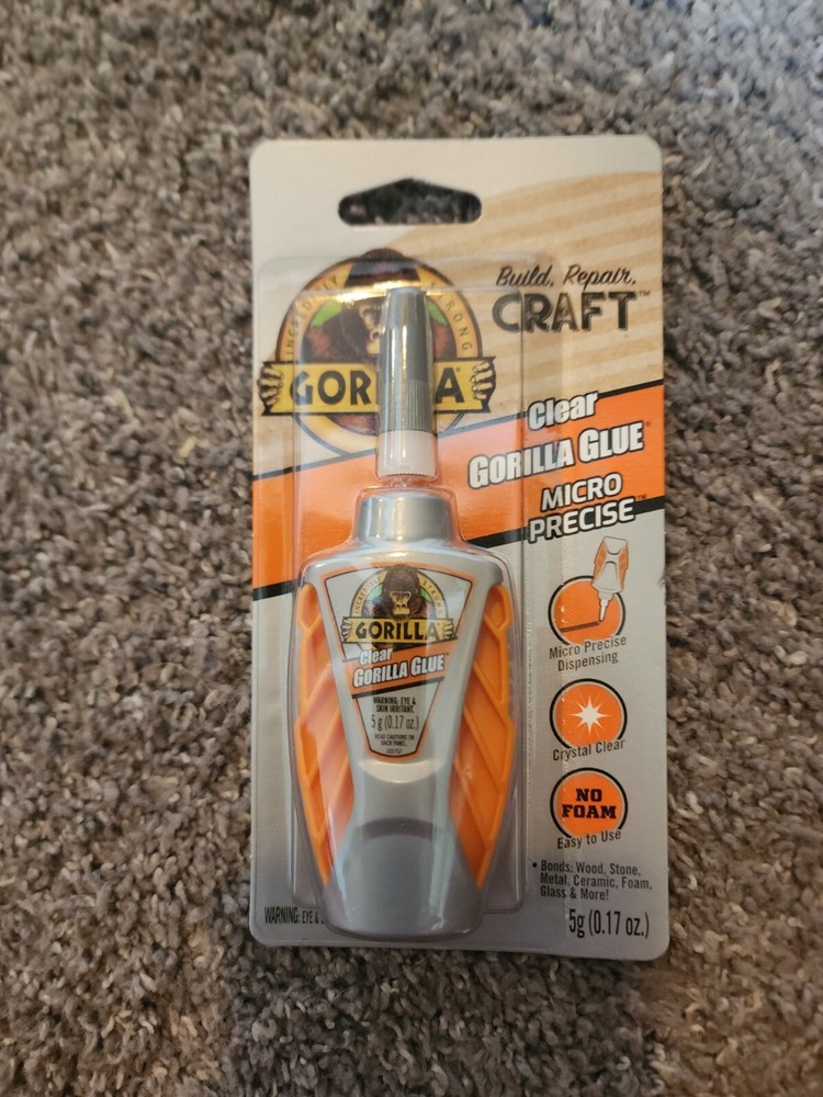 Gorilla Micro Precise Crystal Clear Gorilla Glue, 5 Grams