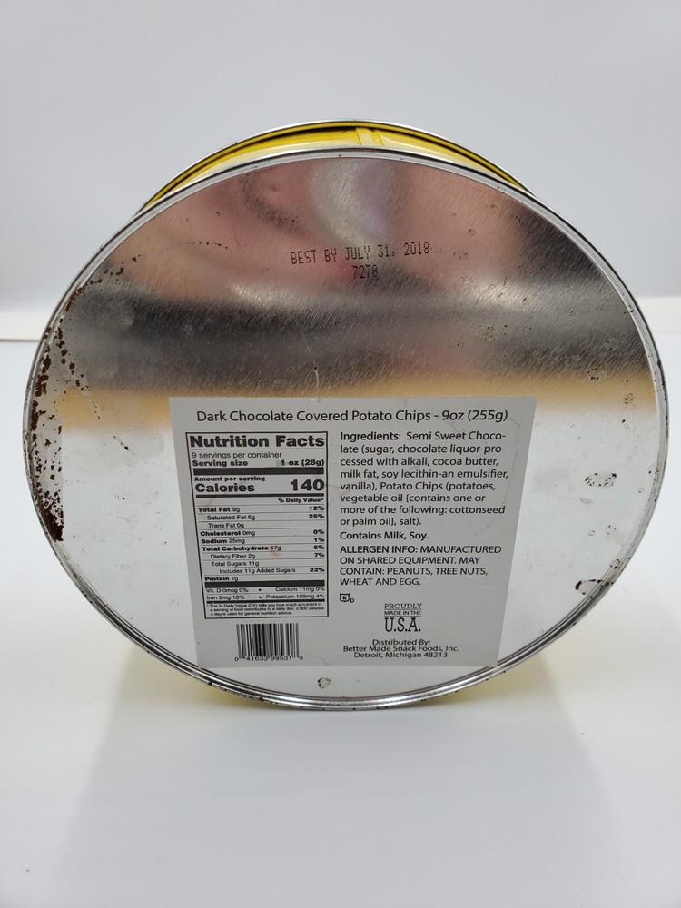 BETTER MADE SPECIAL ROUND TIN CAN