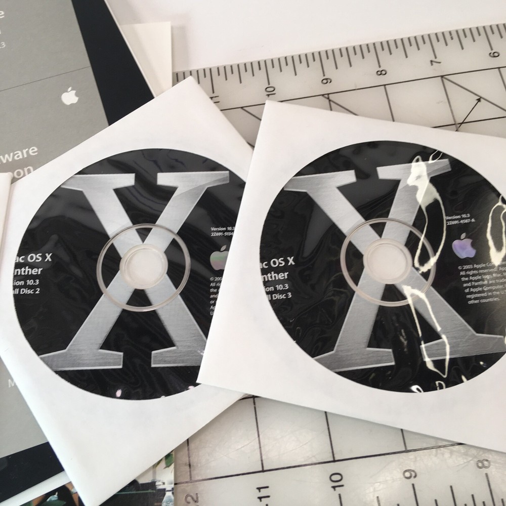 Vtg Apple Macintosh OS X 10.3 Panther Computer Software Mac COMPLETE BOX SET