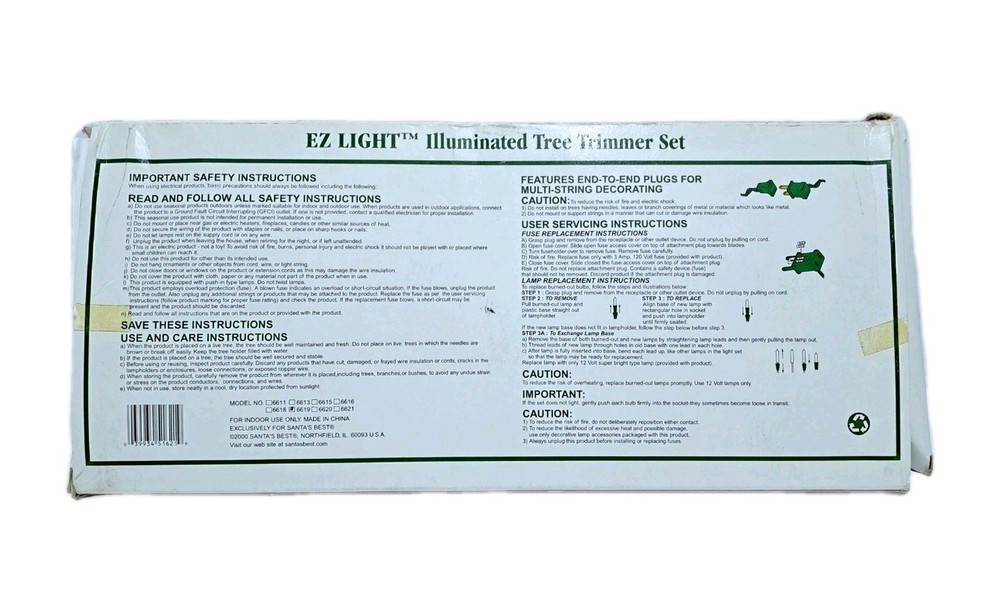 Santas Best Moose String Light Set 10 Lights 7619 Christmas Tree Ornaments