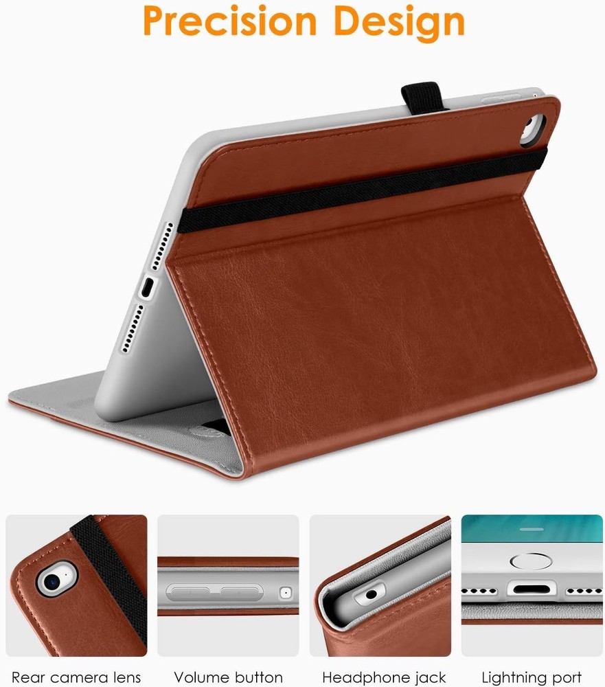 Case for iPad mini 4, Premium Leather Folio Stand Cover with Multi-Angle Viewing