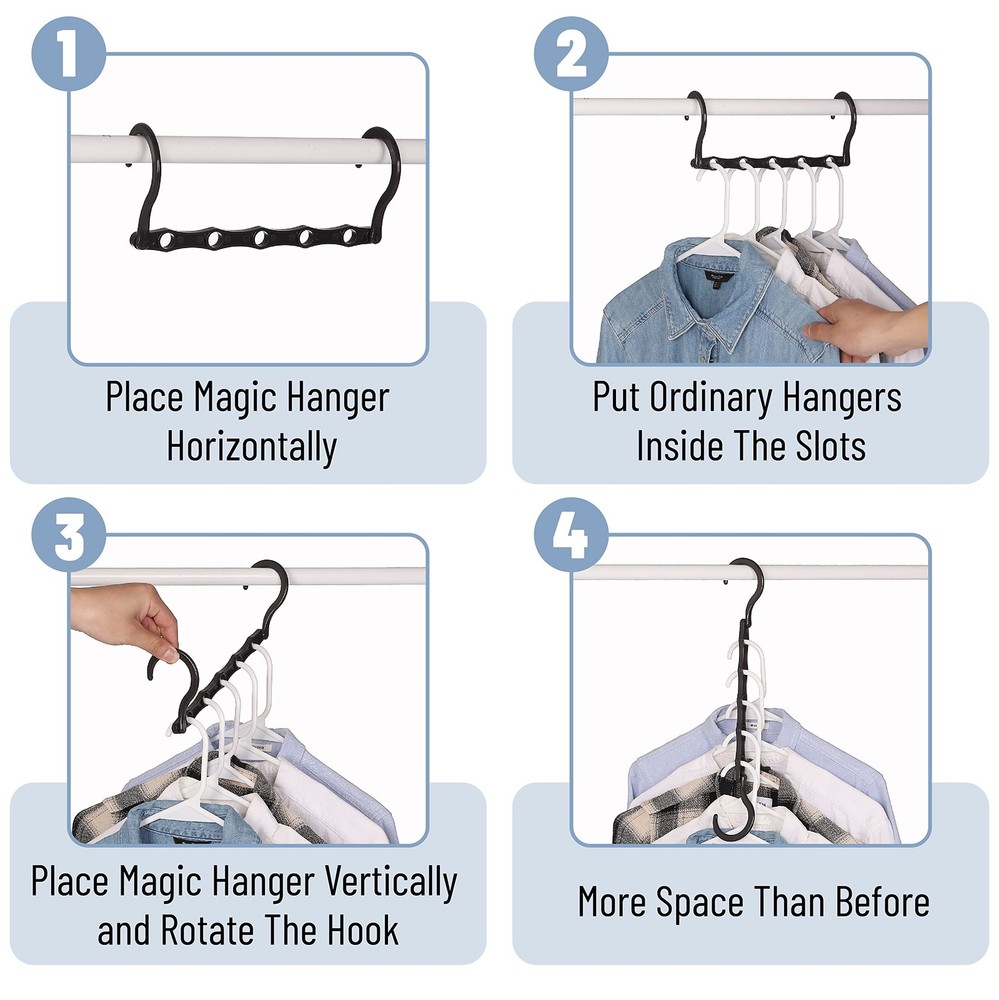 Mr. Pen Space Saving Hangers - 8 Pack Mixed Color 8 Pack, Colors