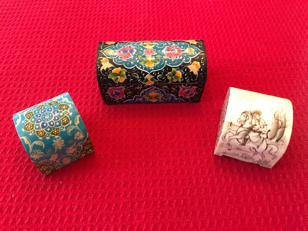 Authentic - Beautifully Hand Painted Middle Eastern Jewelry Boxes