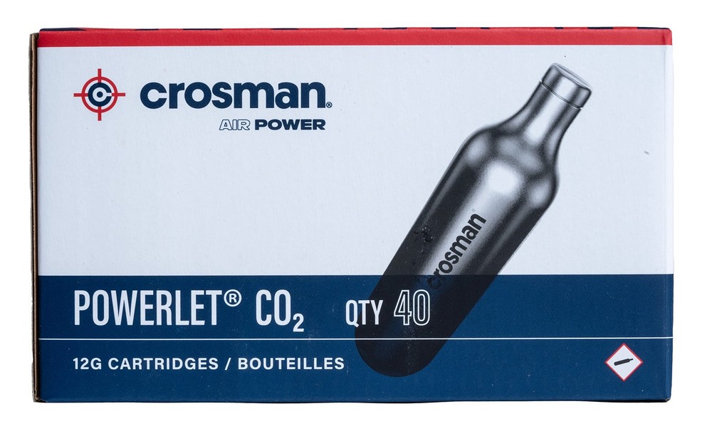 Crosman 12 Gram CO2 (40 Cartridges) Silver