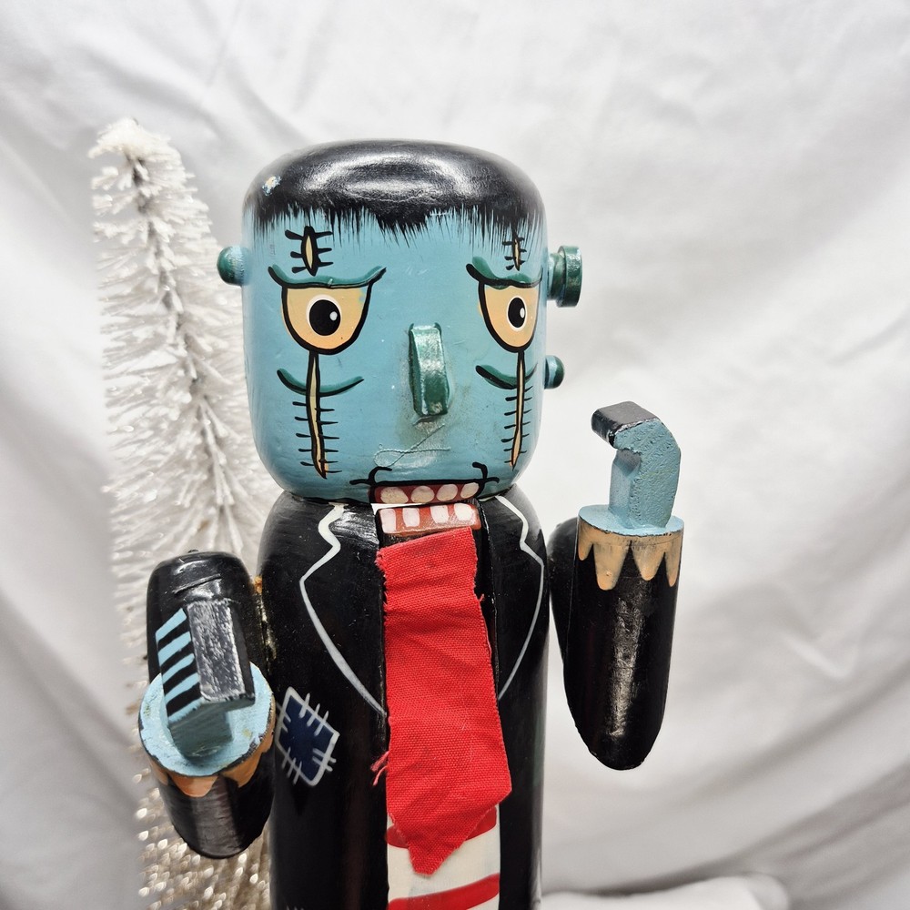 13.5” Wooden Nutcracker - Frankenstein - multicolored