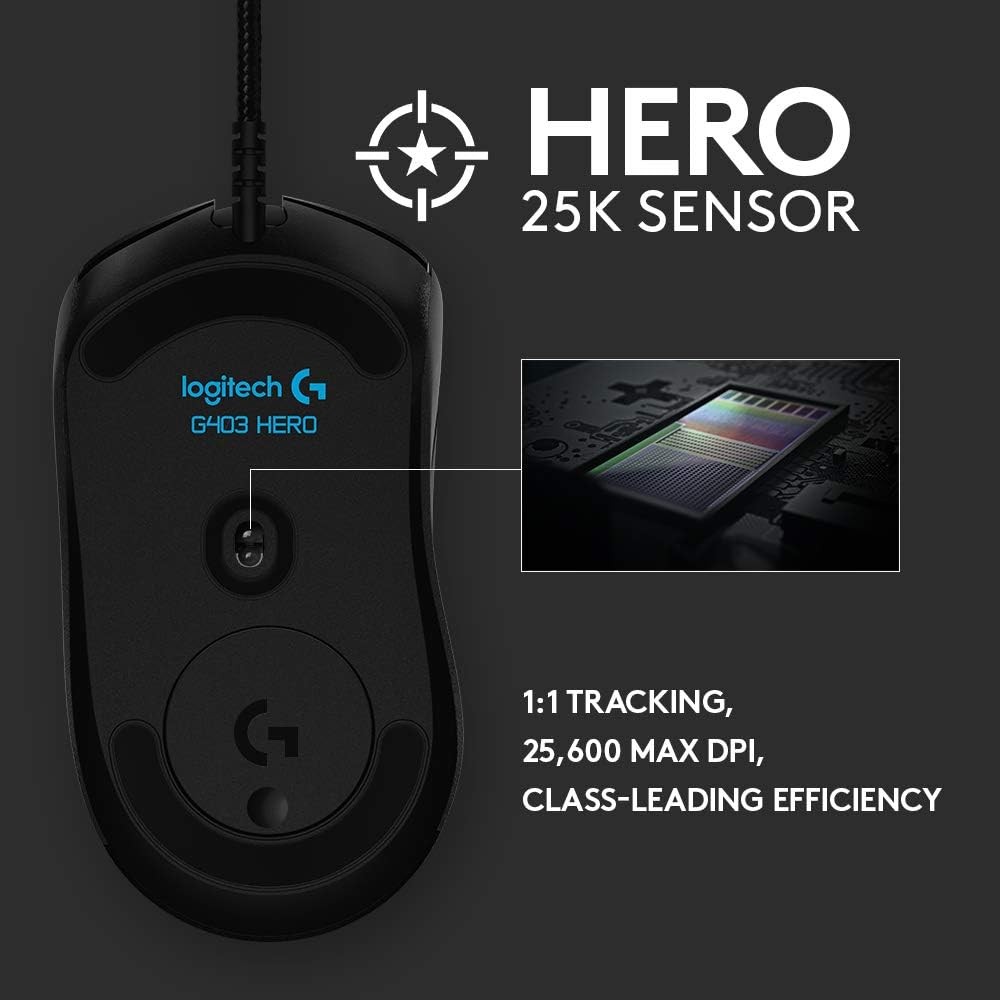 Gaming Mouse & Keyboard Bundle - 25K DPI, Lightsync RGB, Spill-Resistant