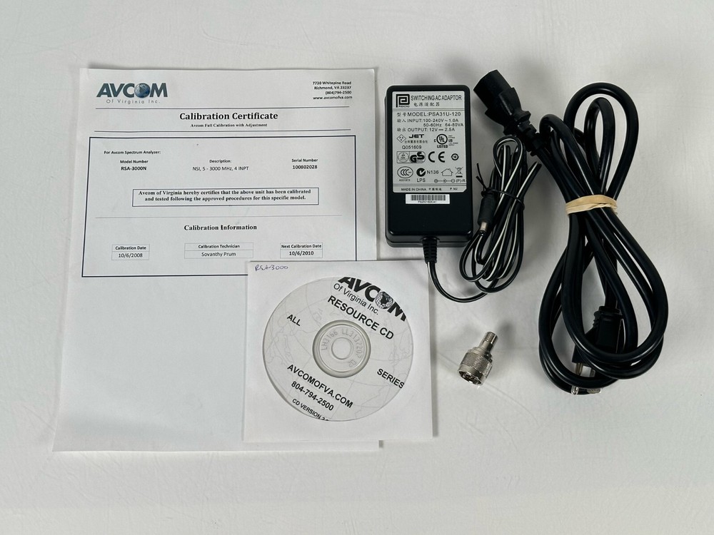 (New) Avcom RSA-3000N Remote Spectrum Analyzer
