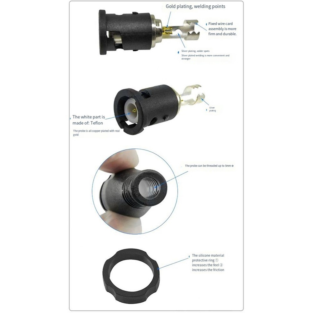 Set of 2 High Performance BNC Connectors Compatible with Multiple Devices
