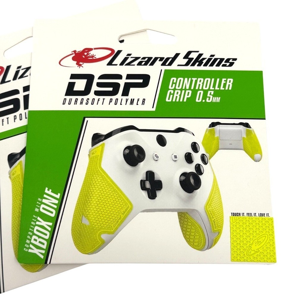 2 Pack Lizard Skins DSP Controller Grip Xbox One Neon 0.5mm NEW