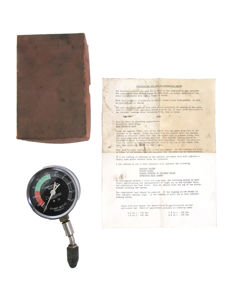 STUART MFG, Co. COMPRESSION TESTER, POUNDS PRESSURE 0 - 300