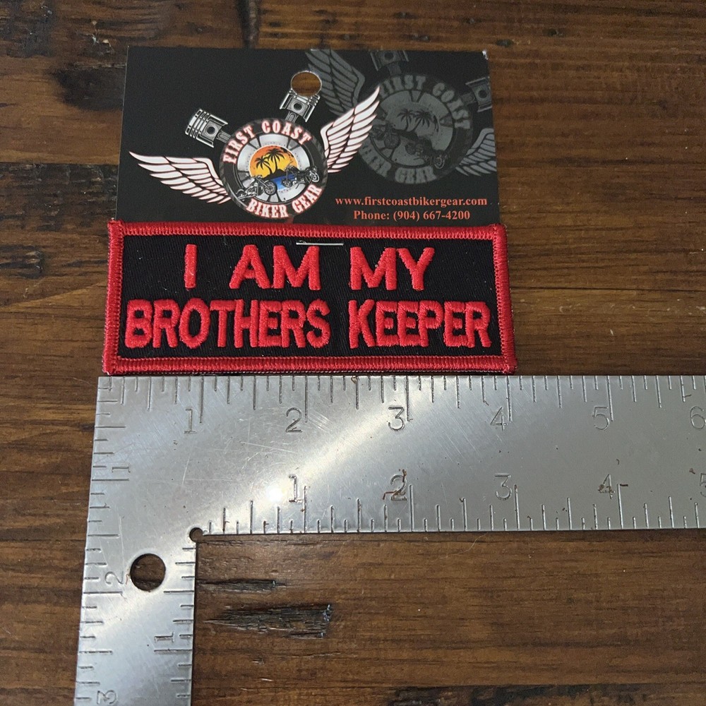 I Am My Brothers Keeper 4” Patch Black And Red