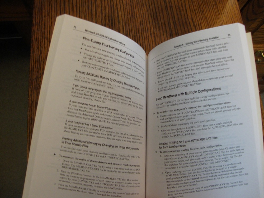 Concise User's Guide For Microsoft MS-DOS 6 - 1993 - Mint!