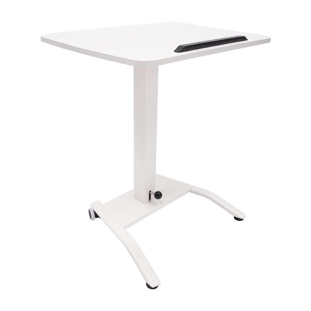 Adjustable 10??-30?? Rolling Podium Desk Standing Lifting Computer Desk White