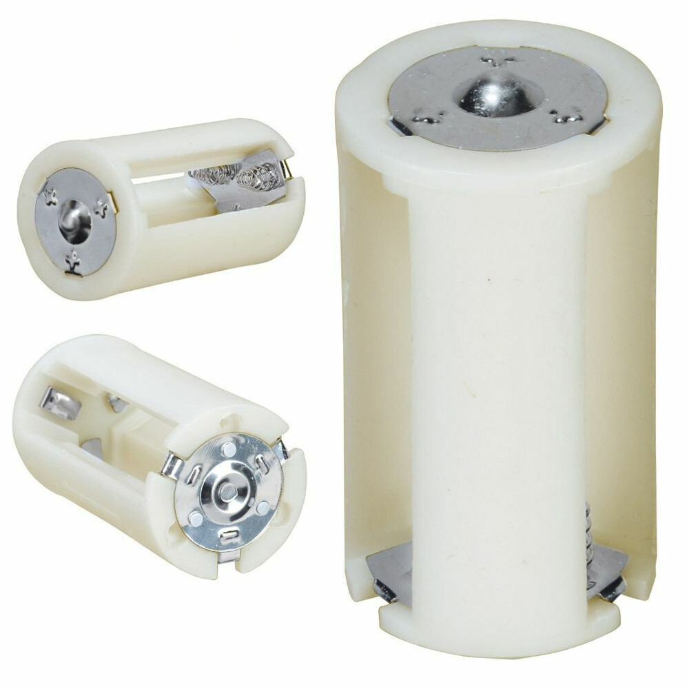 3 AA To D Battery Converter Plastical Parallel Battery Holder Adapter Box Case
