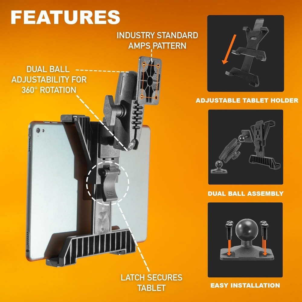 Heavy-Duty Tablet Holder for Trucks