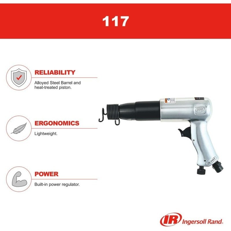 Air Powered Piston Tool High Efficiency 2000 BPM 1 Amp Durable Case Included New