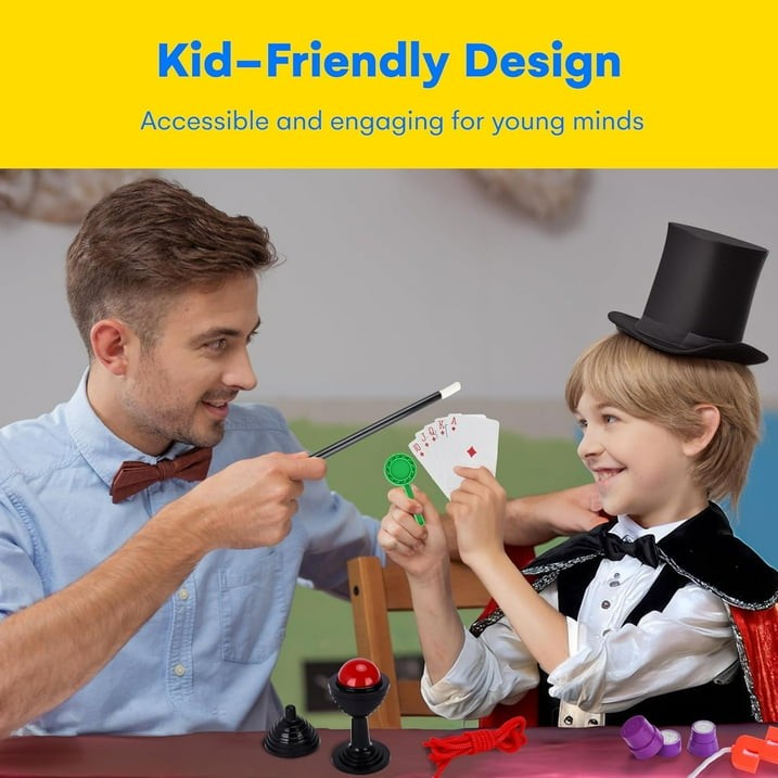 Magic Tricks for Kids Magic Kit with 200+ Tricks Beginner Set Ages 5+