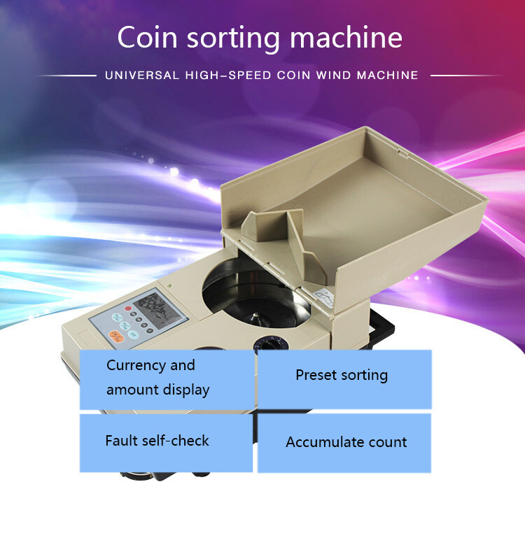 Automatic Coin Counting Machine Electronic Coin Sorting Machine 1-9999