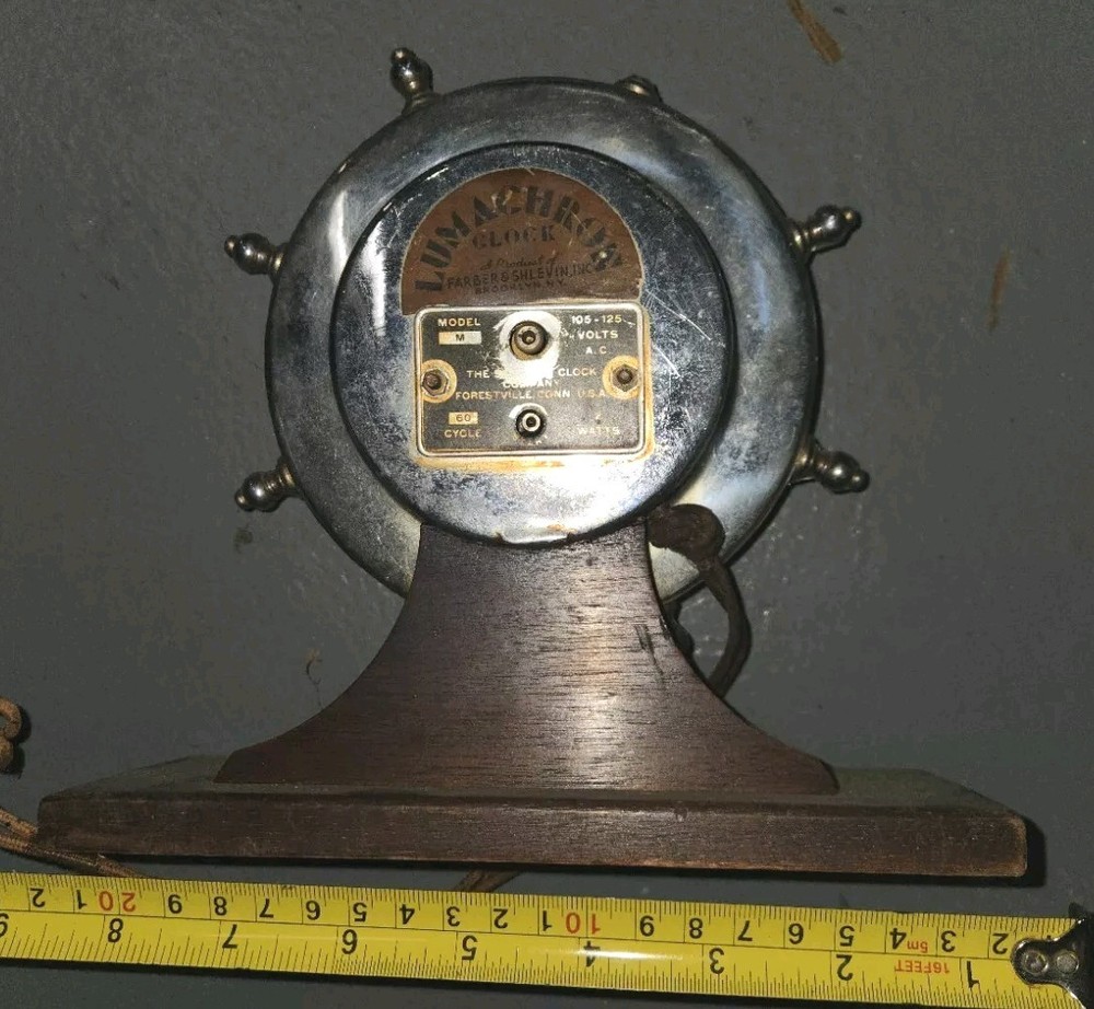 Sessions Ship's Wheel Model M Electric Synchronous Clock