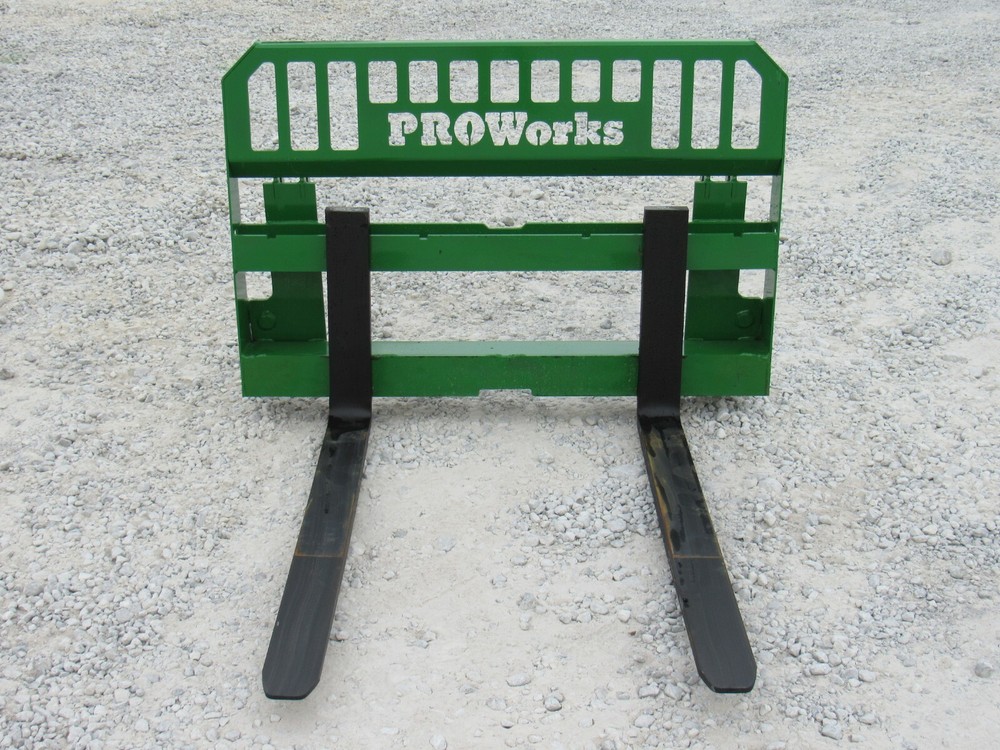 48" 4,000 Pound Pallet Fork Attachment Fits John Deere Tractor Loader Hook Pin