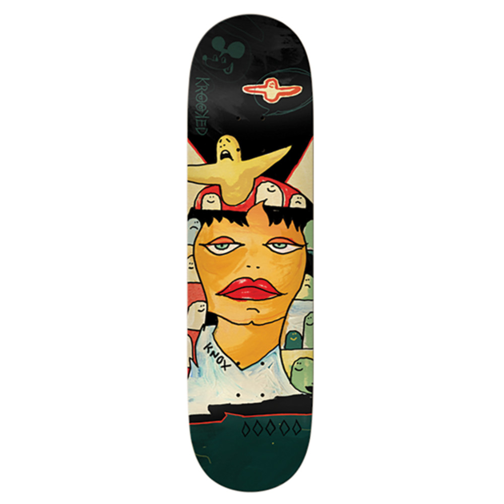 Krooked Skateboard Deck Knox 3 Star 8.25