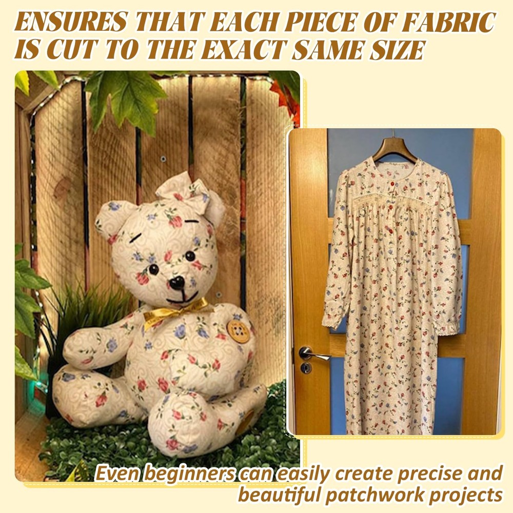 15IN Memory Bear Sewing Patterns Template Ruler Set with 15'' 11 Ste