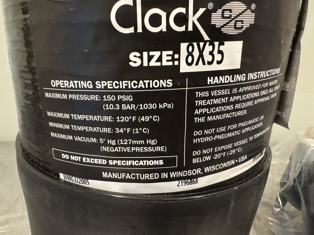Clack 8X35 Spot-Free Water System Tank Kit NEW! FREE SHIPPING!