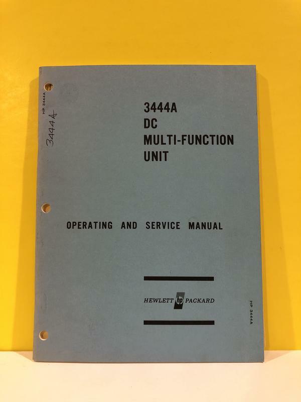 HP 03444-90003 Model 3444A DC Multi-Function Unit Operating and Service Manual